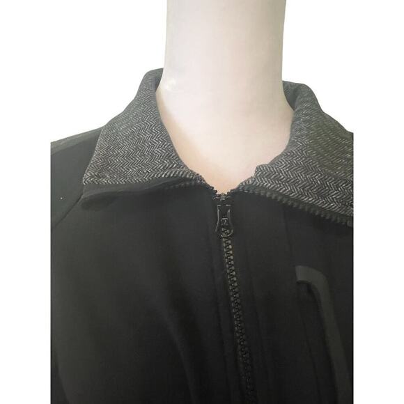 Lululemon Black Zip Front w/Herringbone Sleeves & Collar Jacket Mens  L - Picture 6 of 10